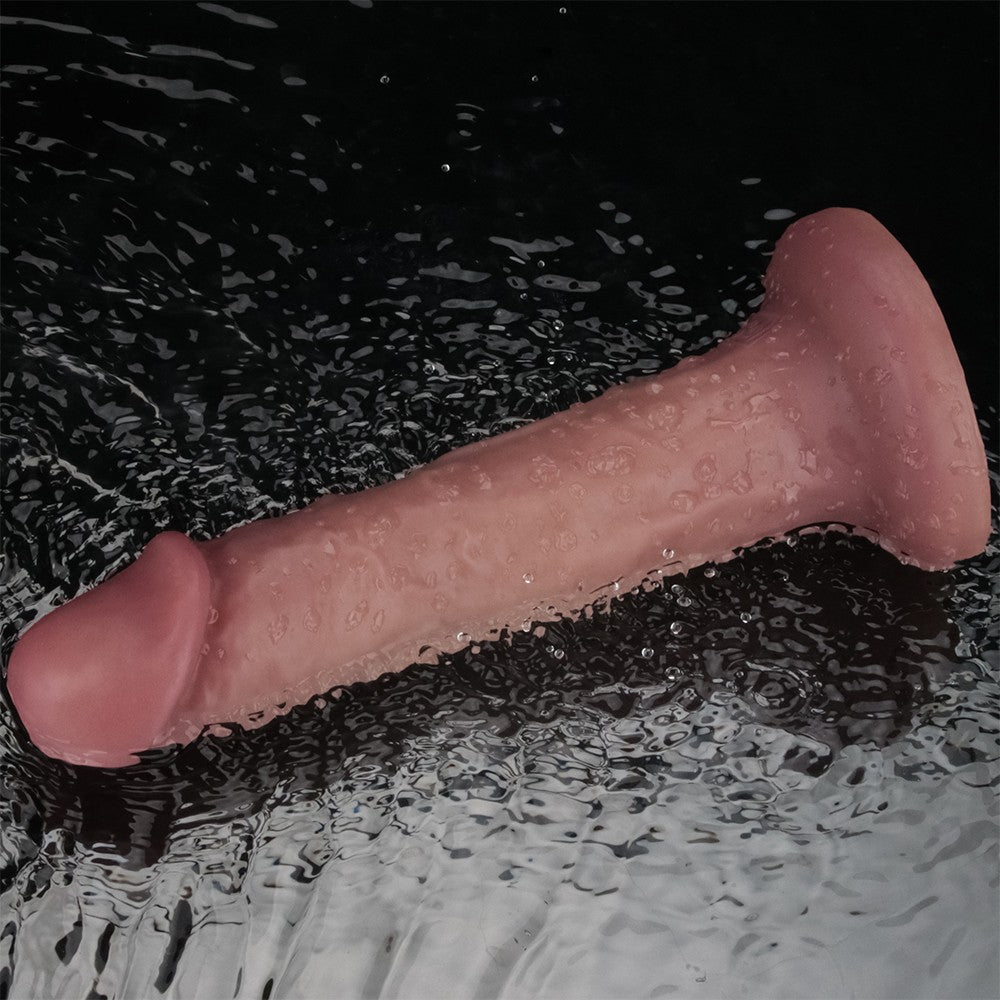 Dildo vibrante a doppia densità da 8''