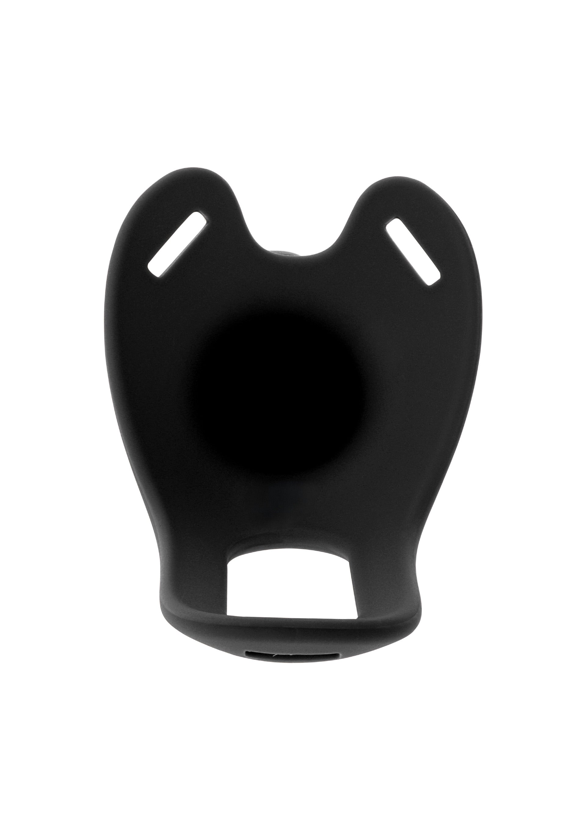 Strapon a forma di pene cavo in silicone, 18 cm, nero